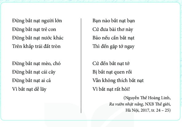 Tranh luận về bài thơ Bắt nạt trong sách Ngữ văn lớp 6 mới - 2