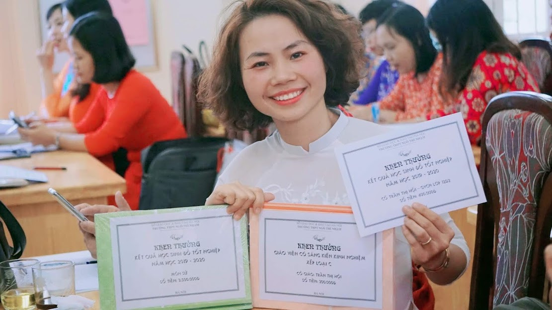 Cô Trần Thị Hội, giáo viên Trường Olympia (Hà Nội).