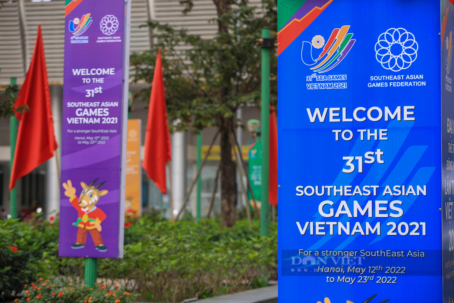 Các nhà thi đấu ở Hà Nội khoác tấm áo mới trước thềm SEA Games 31 - Ảnh 6.