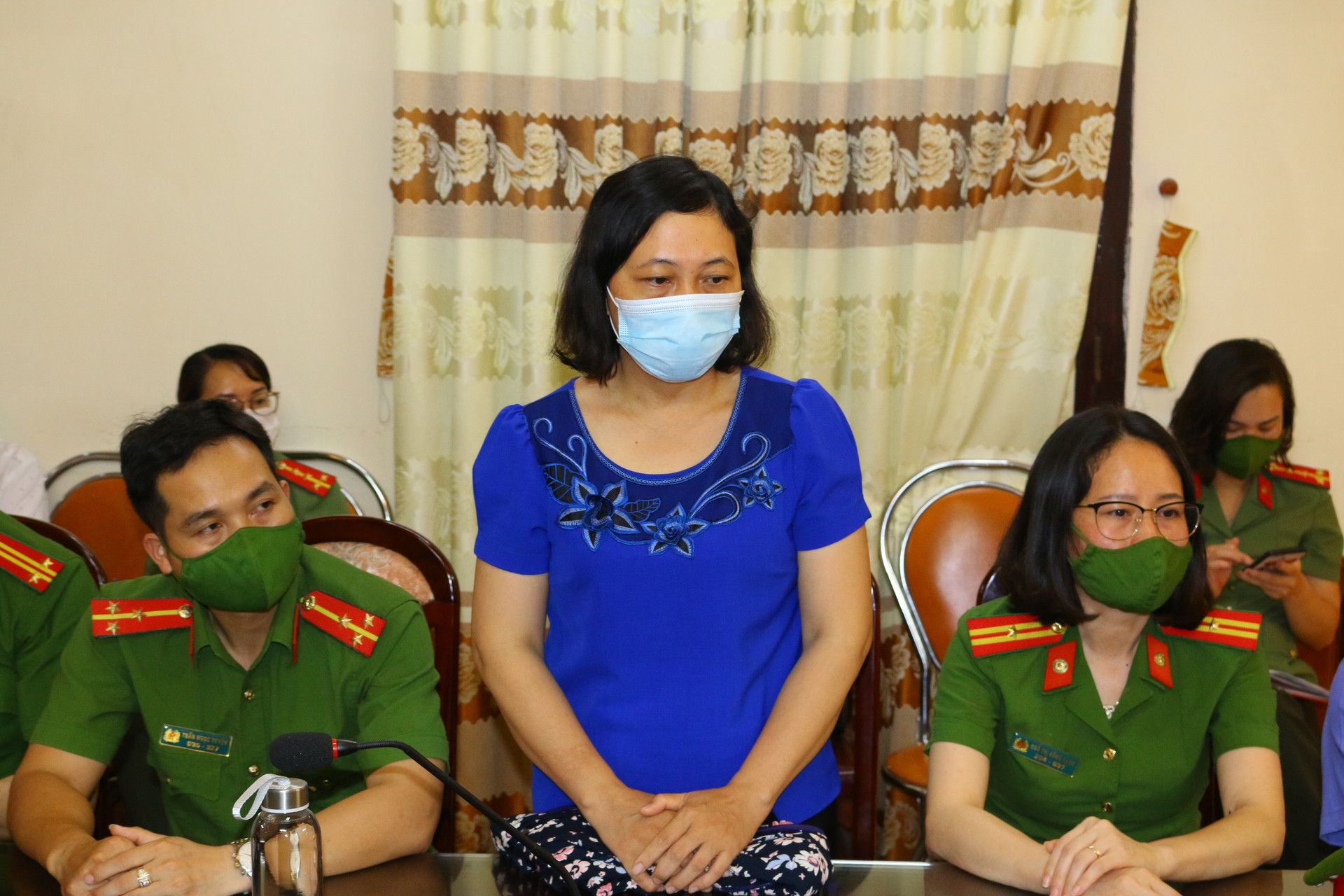 Bị can Phạm Thị Nga trong ngày bị khởi tố.