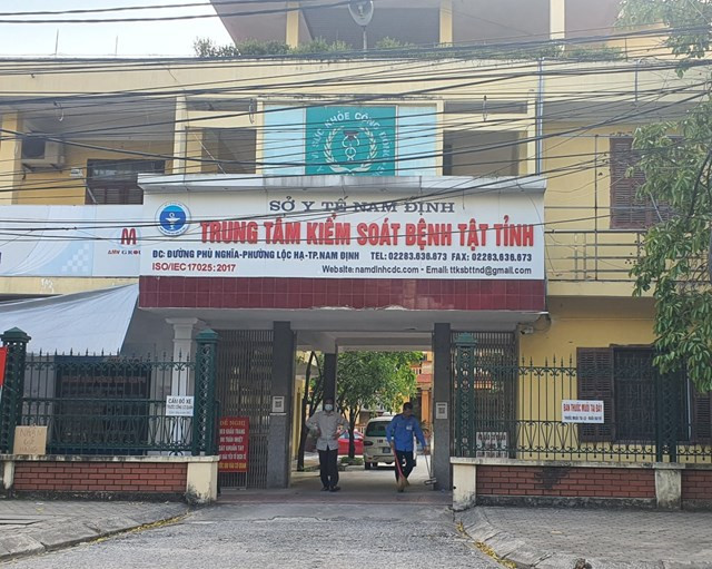 Trụ sở CDC Nam Định trên đường Phù Nghĩa, phường Lộc Hạ, TP Nam Định.