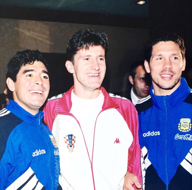 Diego Maradona, Davor Suker và Diego Simeone (từ trái qua)