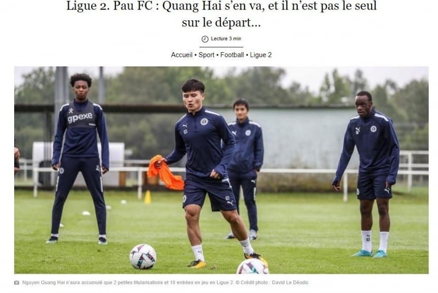 Báo Pháp nói điều cay đắng về thương vụ Quang Hải rời Pau FC - 1