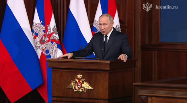 Tổng thống Putin nói gì về Ukraine trong cuộc họp của Bộ Quốc phòng Nga? - Ảnh 1.