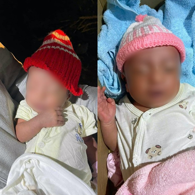 2 bé sơ sinh bị bỏ rơi trong đêm Noel kèm lá thư của người mẹ - 1