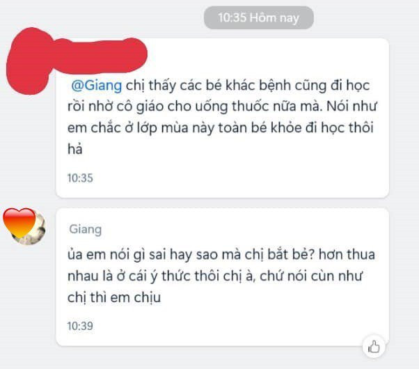 Mẹ Việt đăng đàn bức xúc vì nhắn tin nhờ cô giáo mầm non chăm con bị ốm, ai ngờ bị nói 