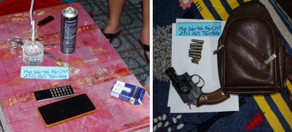 Cặp vợ chồng bán ma túy giấu súng trong nhà - 2