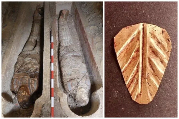 Phát hiện 2 xác ướp Ai Cập được trang bị bảo bối để 