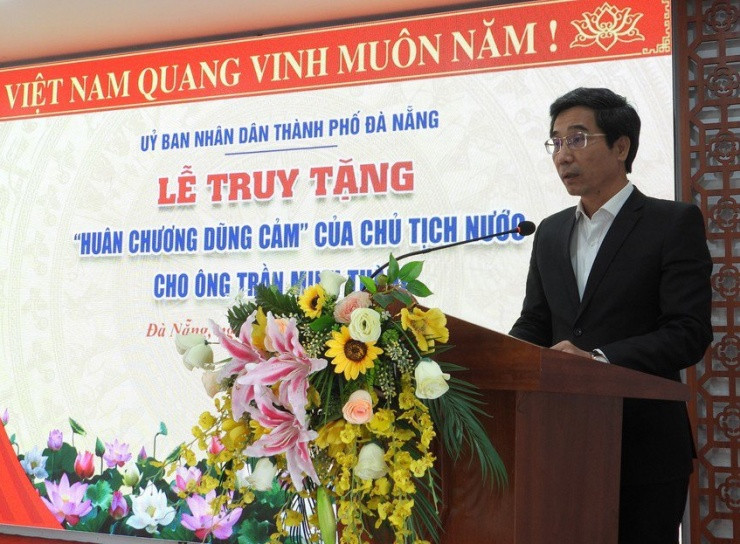 Ông Trần Chí Cường, Phó Chủ tịch UBND TP Đà Nẵng phát biểu tại buổi lễ. Ảnh: DH.