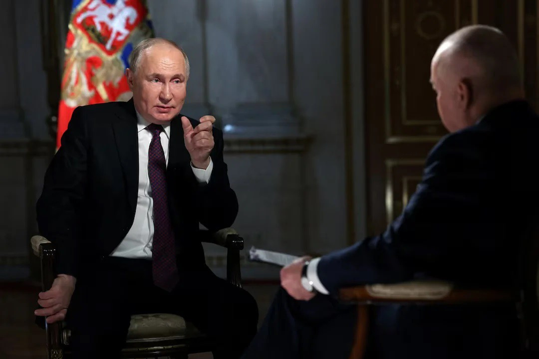 Ông Putin trong cuộc phỏng vấn mới với báo giới Nga (ảnh: Reuters)
