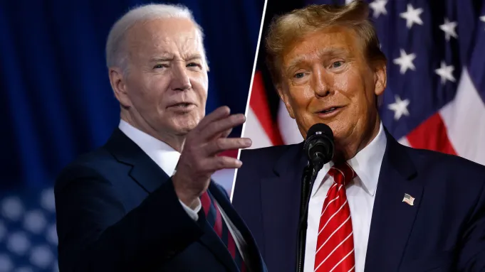 Đương kim Tổng thống Mỹ Joe Biden (trái) và cựu Tổng thống Mỹ Donald Trump. Ảnh: AFP