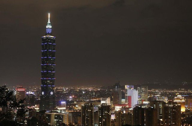 Tòa tháp Tapei 101 cao nhất Đài Loan. Ảnh: Reuters