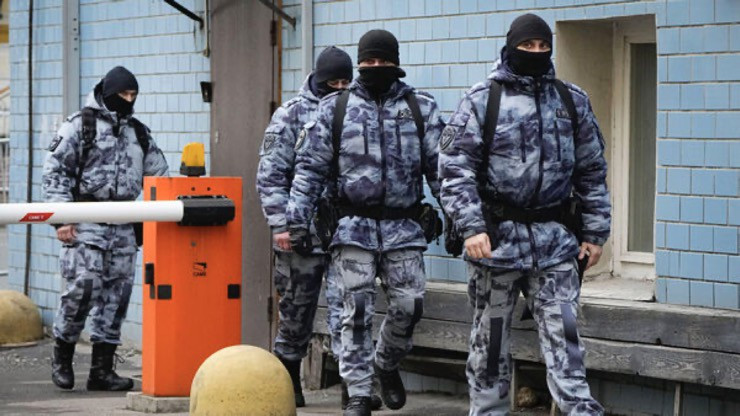 Lực lượng an ninh Nga làm nhiệm vụ ở Moscow vào ngày 24/3/2024.