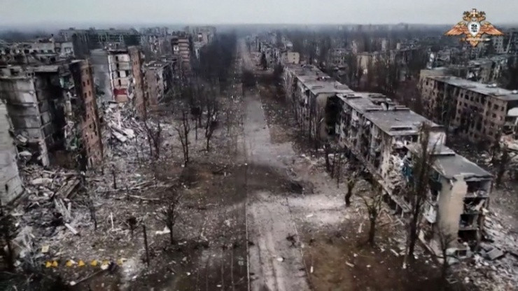 Avdiivka chỉ còn là đống đổ nát sau nhiều tháng giao tranh. Ảnh: BQP Ukraine.