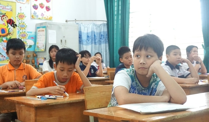 Thí sinh dự khảo sát vào lớp 6 TP Thủ Đức, tháng 6/2024. Ảnh: Lệ Nguyễn