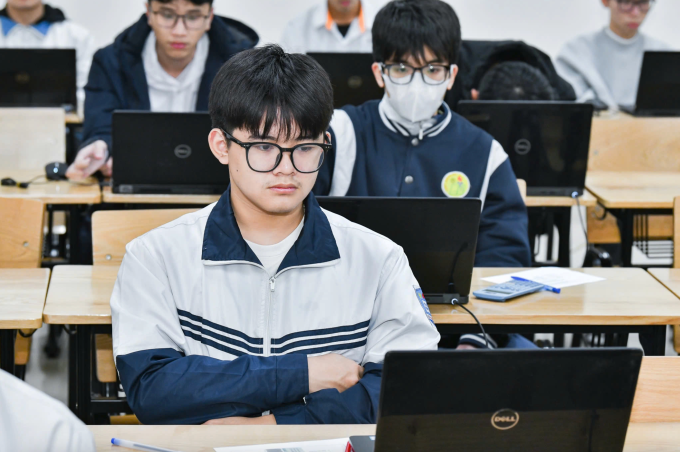 Thí sinh thi đánh giá tư duy của Đại học Bách khoa Hà Nội hồi tháng 1. Ảnh: HUST