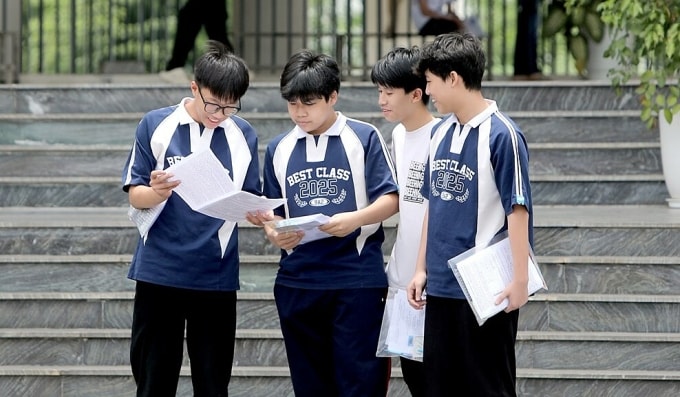 Học sinh Vĩnh Phúc sau khi hoàn thành kỳ thi vào lớp 10 chuyên, ngày 3/6. Ảnh: Sở Giáo dục và Đào tạo Vĩnh Phúc