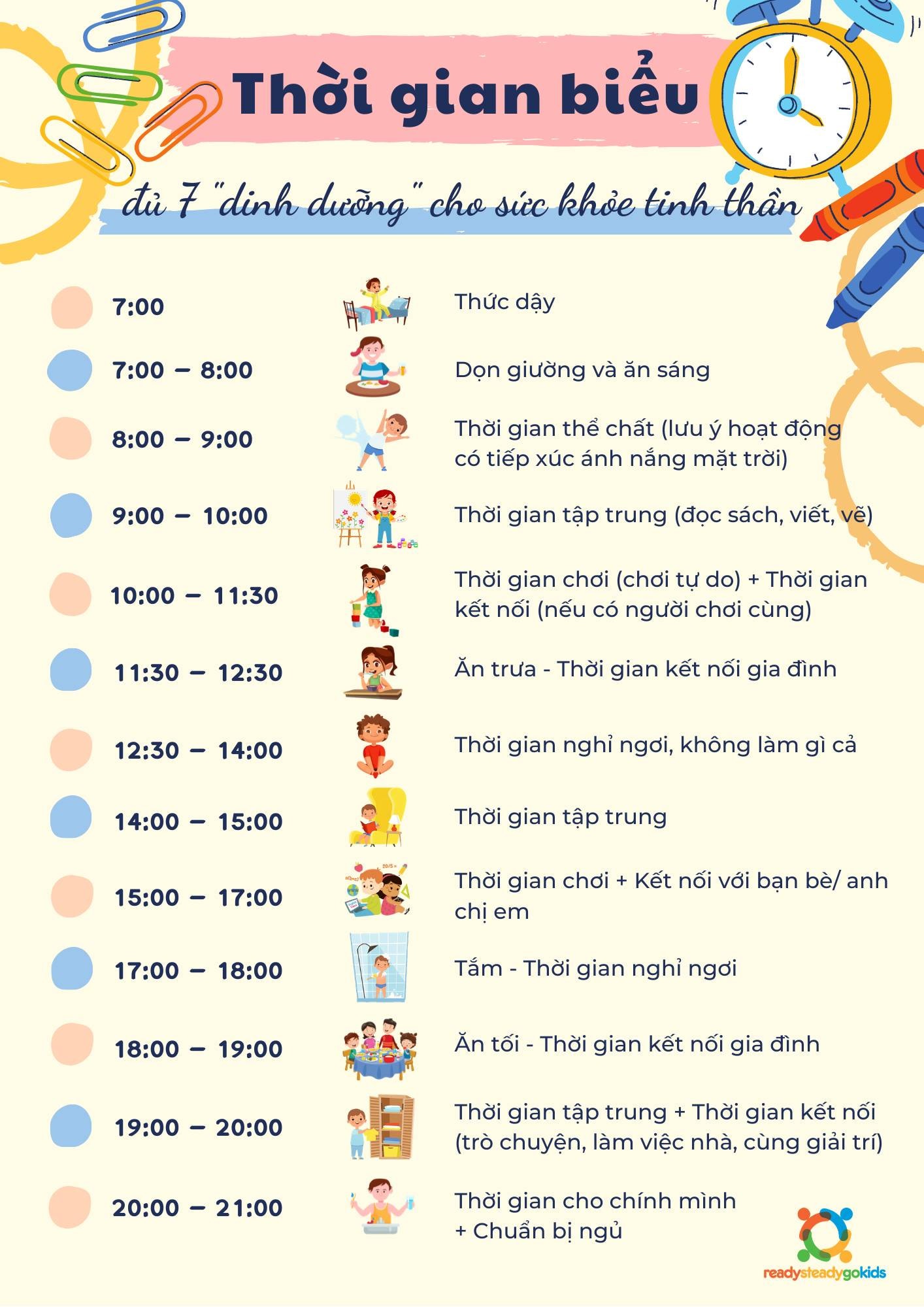 Thời Gian Biểu Mùa Hè cho trẻ giúp Tinh Thần và Thể Chất khỏe mạnh chống dịch bệnh. - Ready Steady Go Kids Vietnam