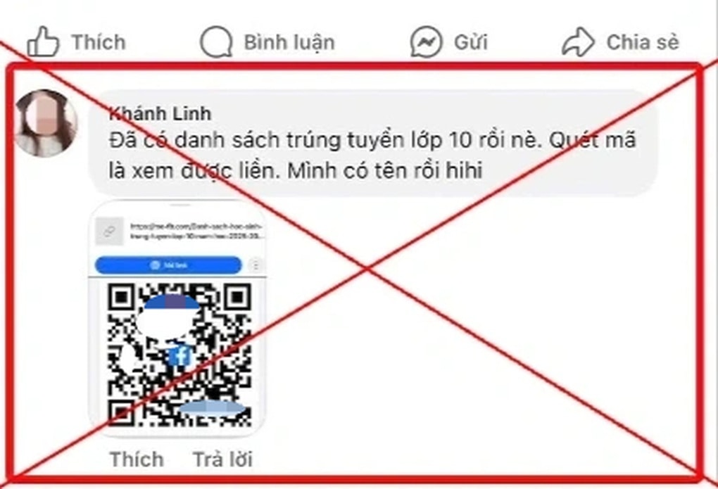 Cảnh báo link giả, lừa đảo về tra cứu điểm thi lớp 10 - 2