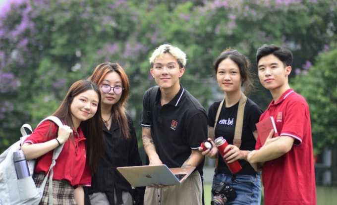 Sinh viên trường Đại học Hà Nội. Ảnh: HANU