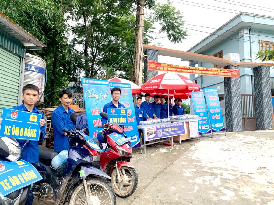 Tỉnh Đoàn Hà Giang thành lập 39 đội hình thành niên tiếp sức mùa thi.