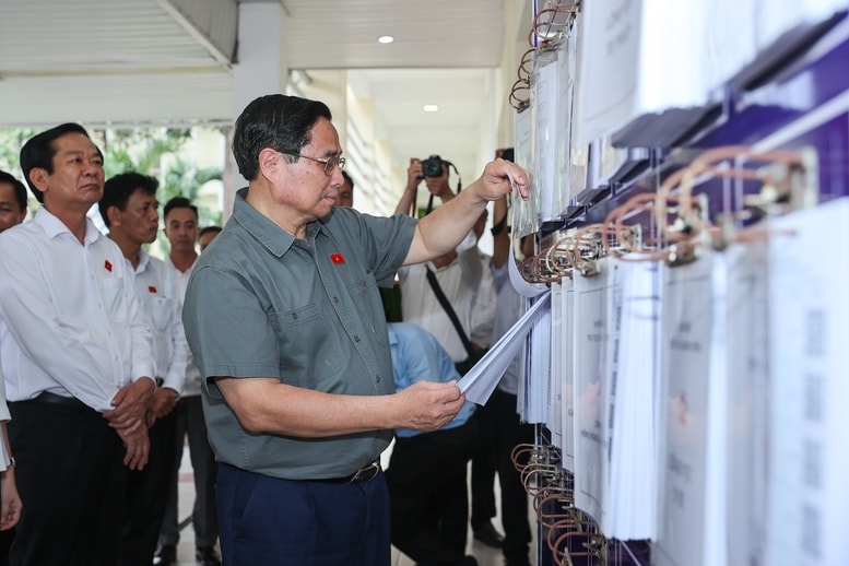 Thủ tướng kiểm tra việc vận hành chính quyền 2 cấp tại phường Ninh Kiều (Cần Thơ)- Ảnh 2.