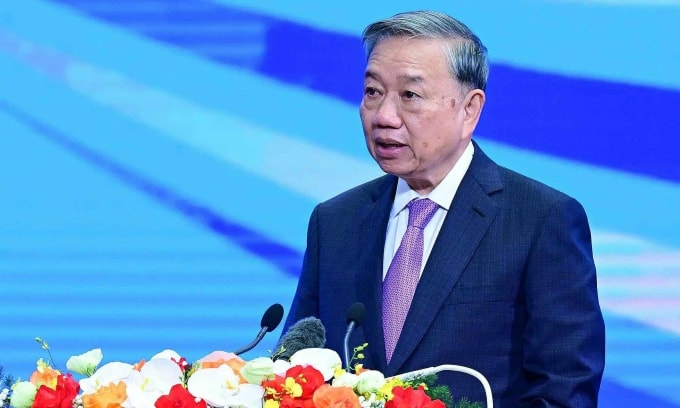 Tổng Bí thư Tô Lâm phát biểu tại sự kiện, chiều 29/9. Ảnh: Giang Huy