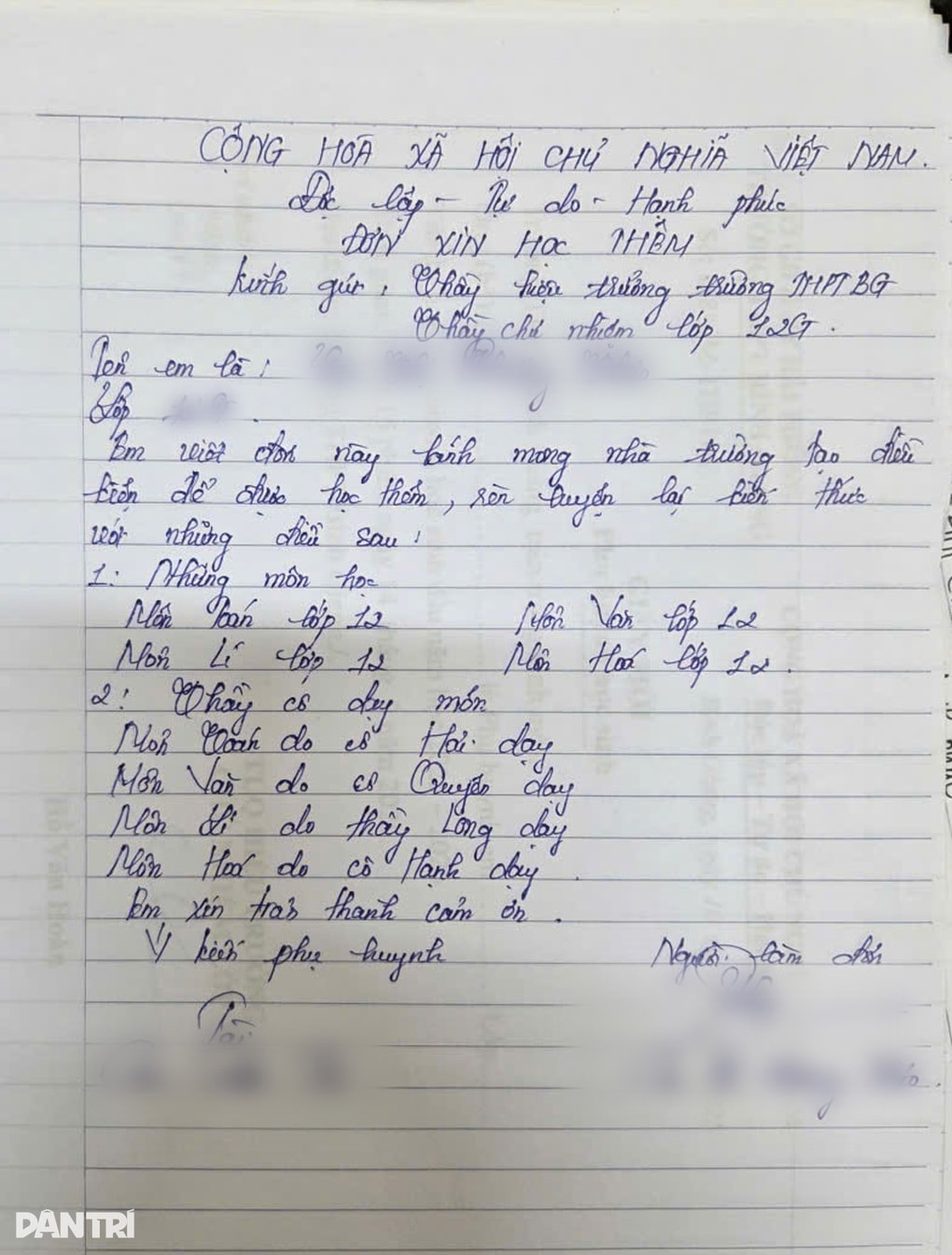 Bị tố dạy thêm trái phép, trường THPT khẳng định dạy nhưng không thu tiền - 2