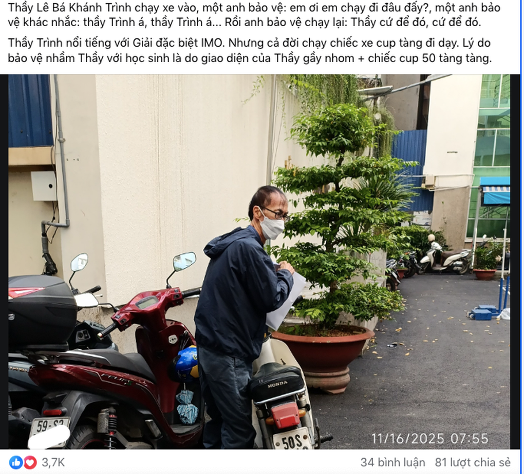 Người thầy huyền thoại bị bảo vệ gọi lại vì nhầm là học sinh - 1