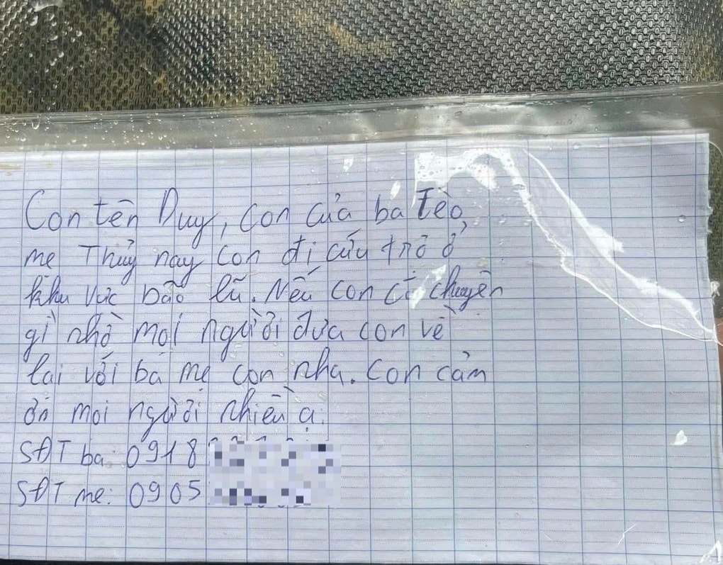 Lời nhắn của nam sinh khi đi cứu trợ gây sốt: “Có gì đưa con về với ba mẹ” - 2