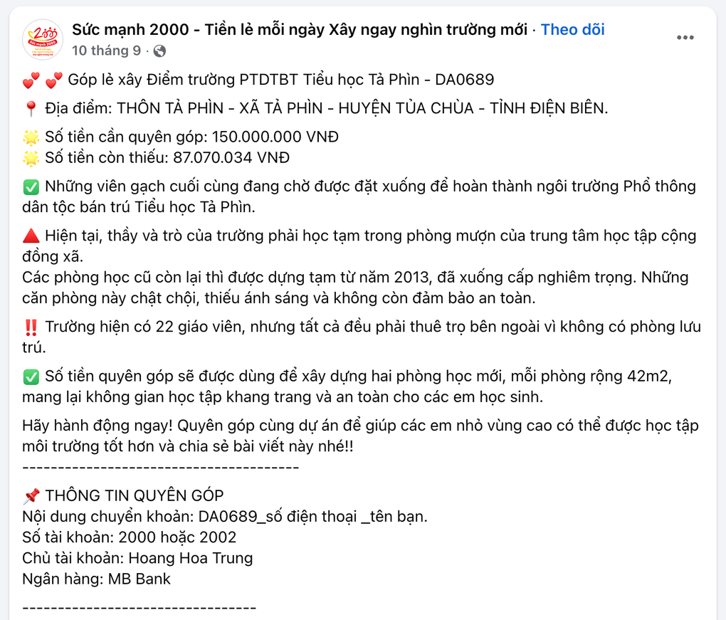 Trường vừa khánh thành, dự án cùng cha đẻ Nuôi em lại kêu gọi xây mới - 2