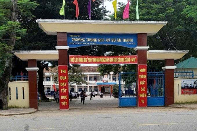 Trường THCS Ân Thạnh. Ảnh: Ngọc Oanh