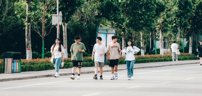 Khuôn viên Học viện Công nghệ và Kinh doanh Tây An. Ảnh: BXAIT