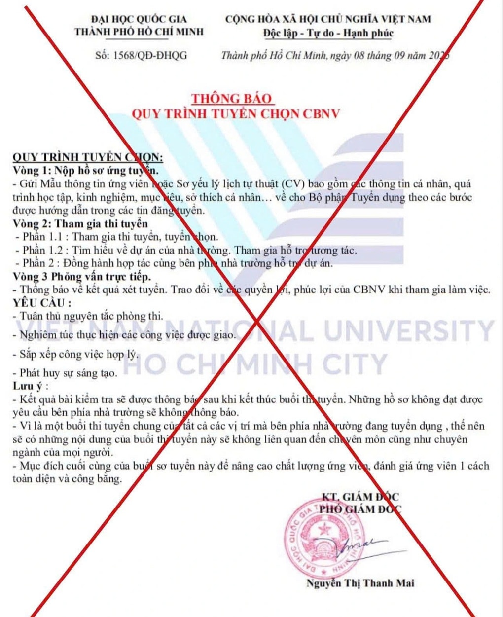 Mạo danh đại học top cả nước để tuyển cán bộ, kêu gọi từ thiện - 1