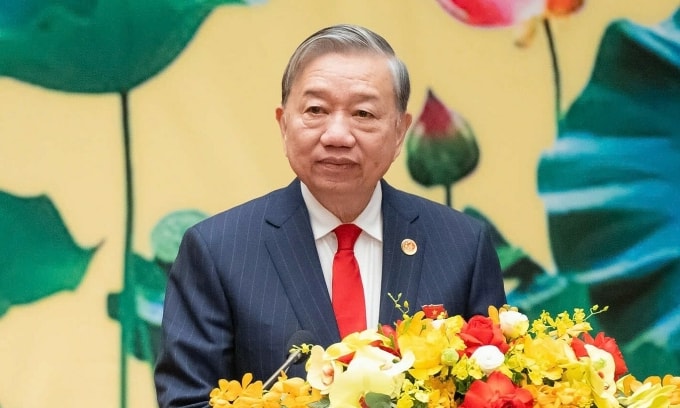 Tổng Bí thư Tô Lâm phát biểu tại Lễ kỷ niệm. Ảnh: Hoàng Phong