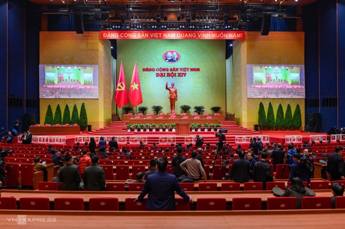 Hội trường - nơi các đại biểu sẽ dự đại hội. Ảnh: Giang Huy