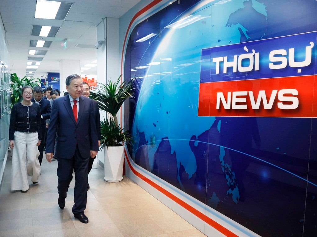 Tổng Bí thư Tô Lâm thăm, chúc Tết cán bộ, phóng viên VTV, VOV - 1