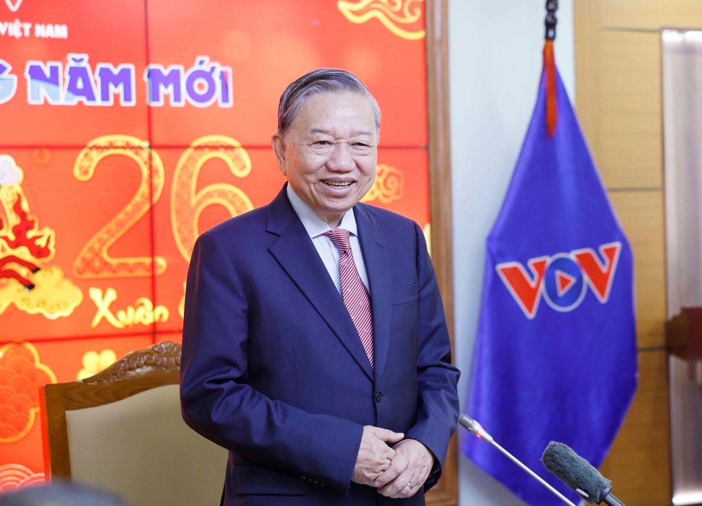 Tổng Bí thư Tô Lâm thăm, chúc Tết cán bộ, phóng viên VTV, VOV - 2