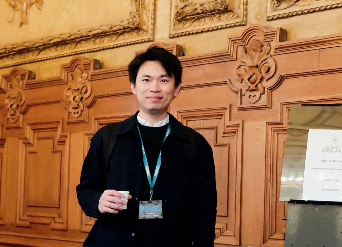 TS Lã Hoàng Anh trong một hội thảo tại Pháp. Ảnh: Nhân vật cung cấp