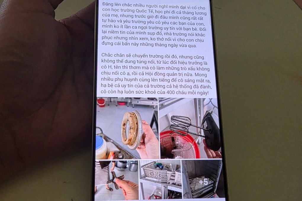 Hình ảnh bếp ăn, nhà vệ sinh trường quốc tế khiến phụ huynh phẫn nộ - 1
