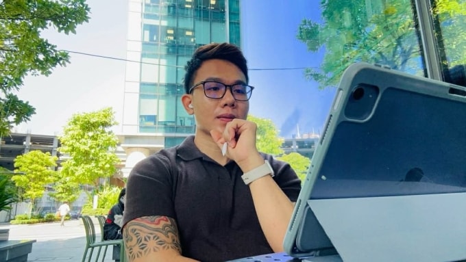 Tân Võ, 36 tuổi, làm trong ngành Martech, Digital Marketing Solution & SaaS ở TP HCM. Ảnh: Nhân vật cung cấp