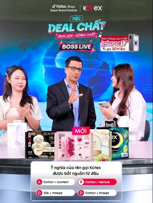 CEO trực tiếp livestream bán hàng: Bước đi táo bạo phá vỡ “vùng cấm kỵ” của Kotex- Ảnh 2.