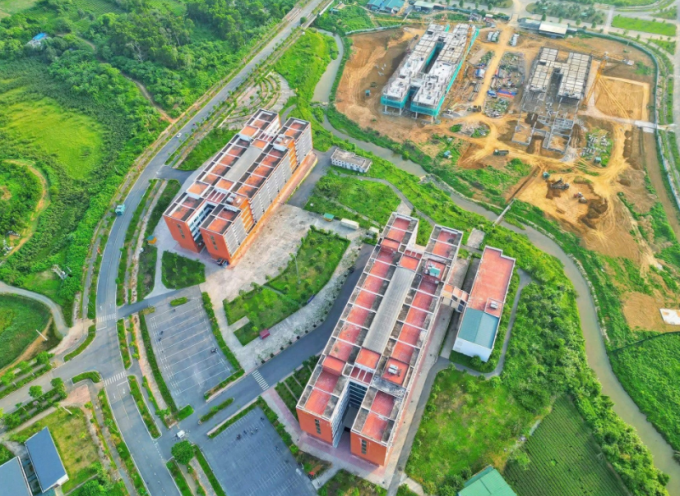 Một góc khu đô thị Đại học Quốc gia Hà Nội ở Hòa Lạc. Ảnh: VNU