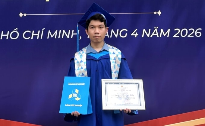 Phước Hiền trong ngày tốt nghiệp. Ảnh: Nhân vật cung cấp