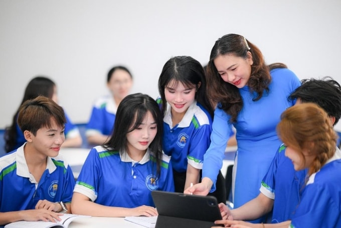 Sinh viên trường Đại học Văn Hiến trong một tiết học. Ảnh: VHU