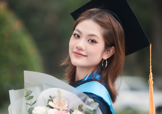 Thái Dương Ngọc Linh trong bộ ảnh kỷ yếu. Ảnh: Nhân vật cung cấp