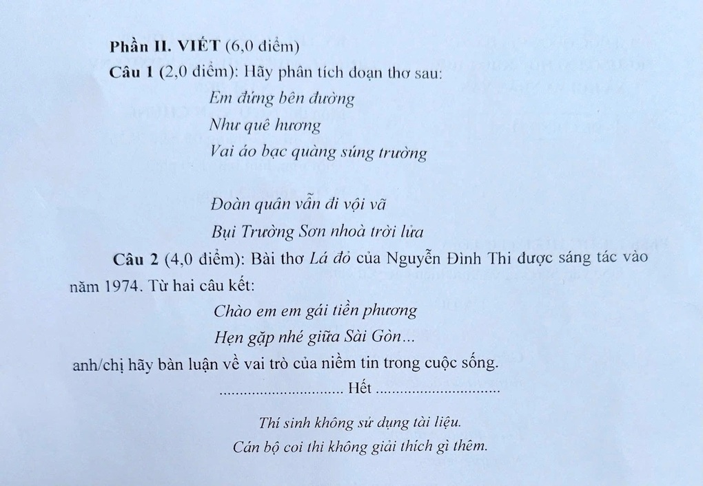 Đề thi văn bị phản ánh sai kiến thức: Sáng tạo, đột phá để tìm nhân tố mới? - 2
