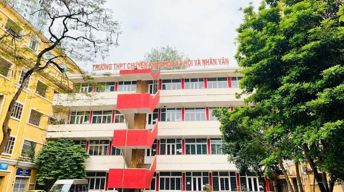 Trường THPT chuyên Khoa học Xã hội và Nhân văn. Ảnh: Fanpage trường