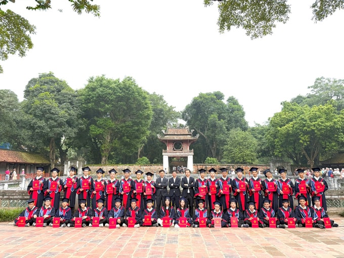 Lớp 9C1, trường THCS Archimedes Trung Yên, Hà Nội. Ảnh: Nhân vật cung cấp