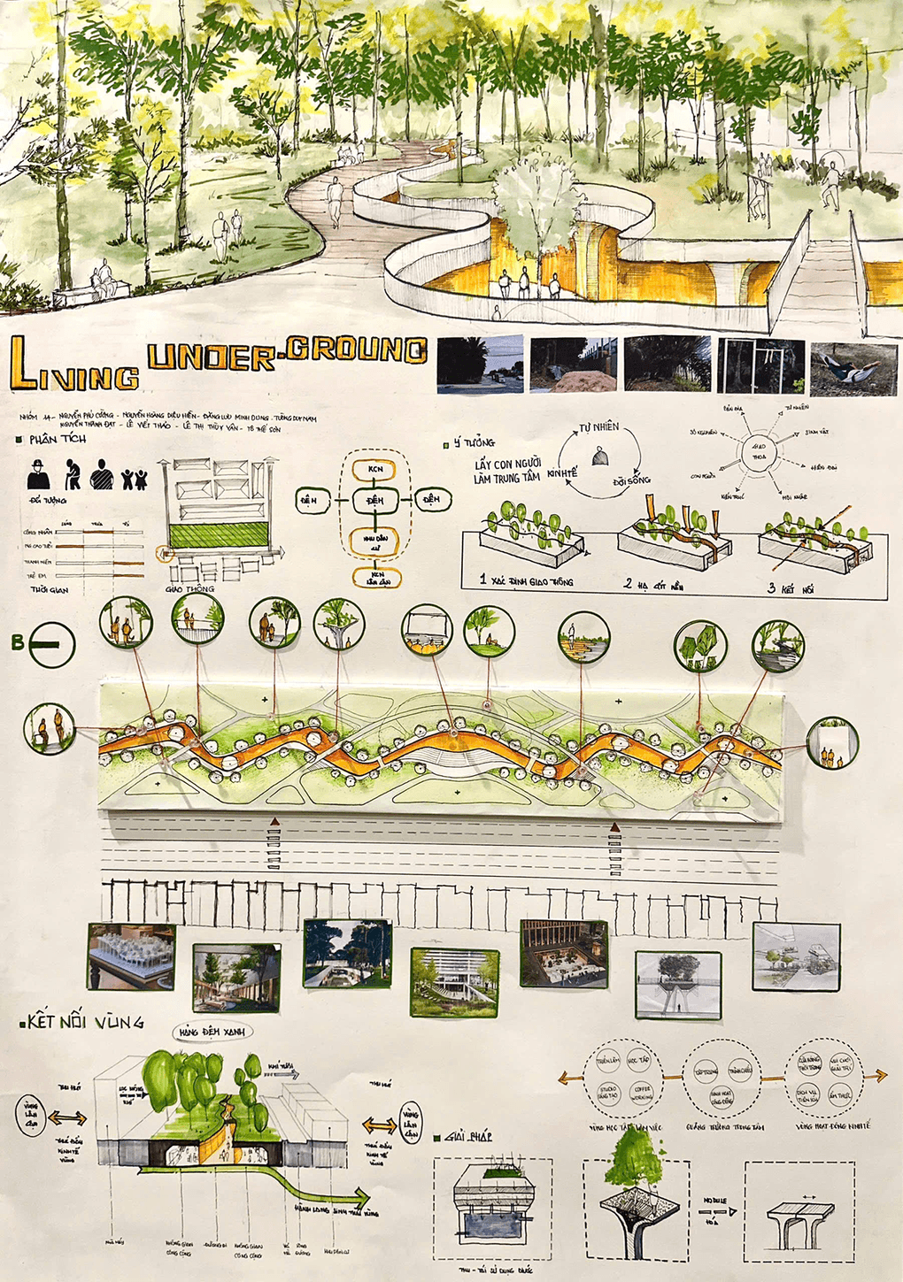 Dự án Living-Underground giành giải Nhất nội dung Thiết kế Nhanh B. Ảnh: Nhân vật cung cấp